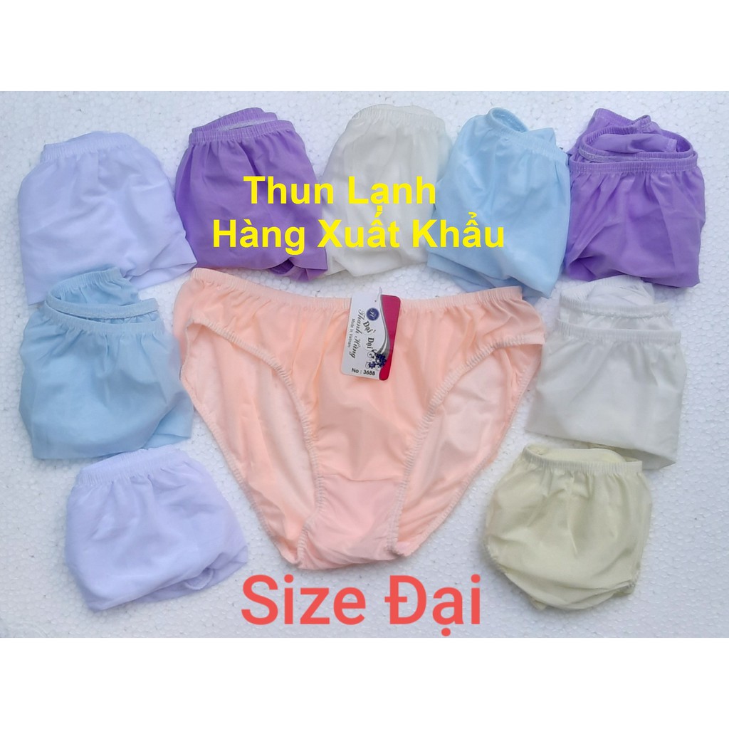 [5XL 90-106cm] Bộ 10 Quần lót nữ 60 đến 85kg Thun Lạnh độ co giãn hút mồ hôi size xuất khẩu