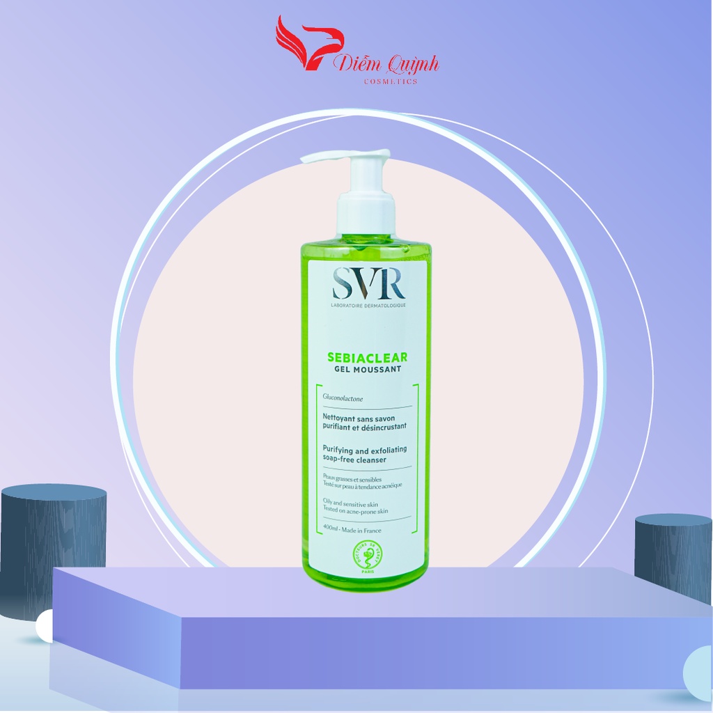 Gel Rửa Mặt SVR Không Chứa Xà Phòng Cho Da Dầu , Mụn,Nhạy Cảm.