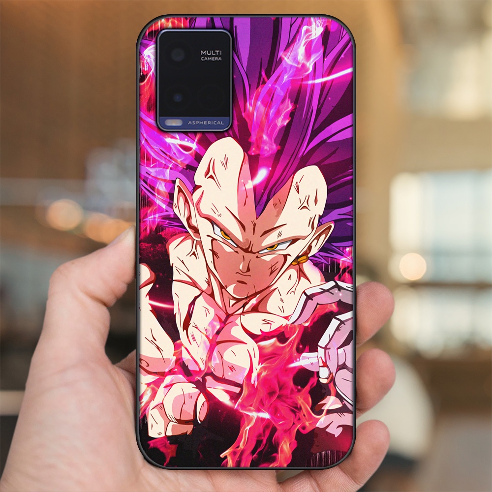 Ốp lưng Vivo Y21 viền đen in hình Vegeta Dragon Ball