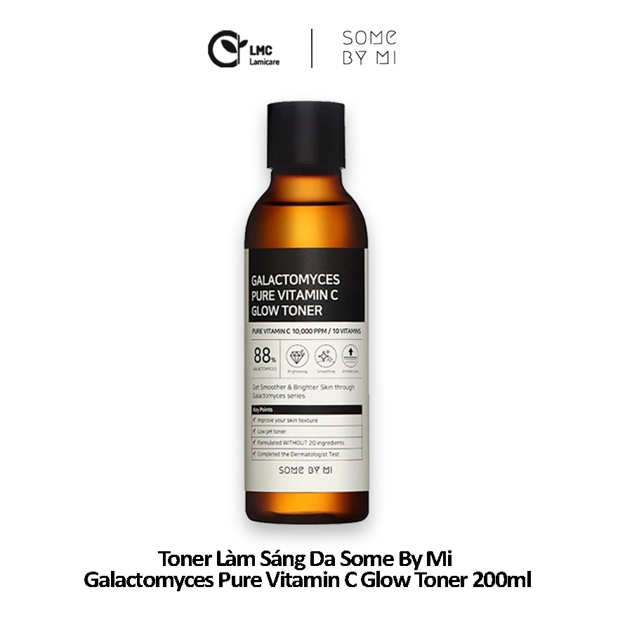 [Mã INCU20 giảm 20K đơn 150K] Nước hoa hồng làm sáng da Some by mi Galactomyces pure vitamin C glow toner 200ml