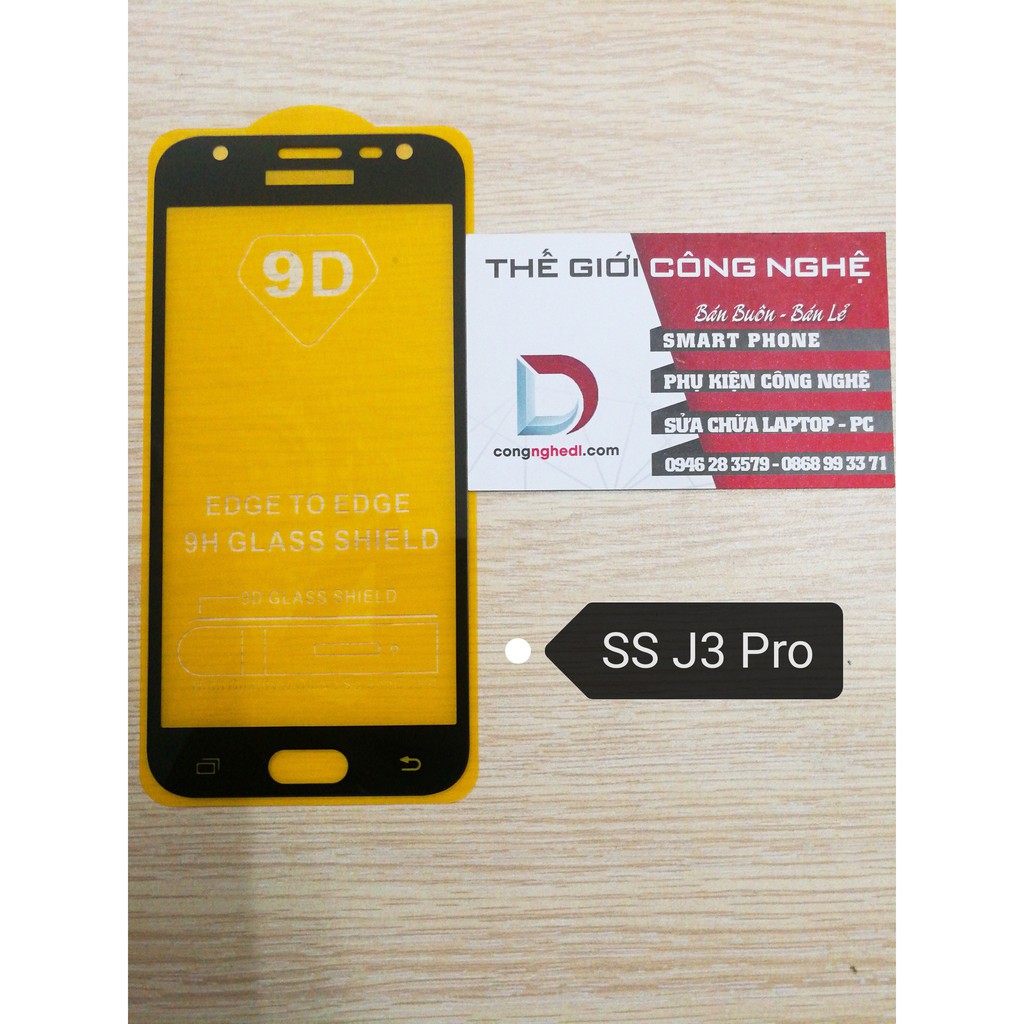 Kính Cường Lực Samsung J3 PRO Full Màn Hình
