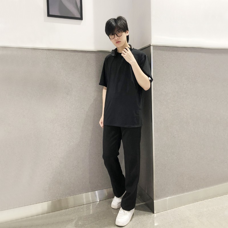 Áo thun tay lỡ form rộng nhiều màu áo phông trơn unisex kiểu dáng basic vải cotton mềm mịn TS001H | BigBuy360 - bigbuy360.vn