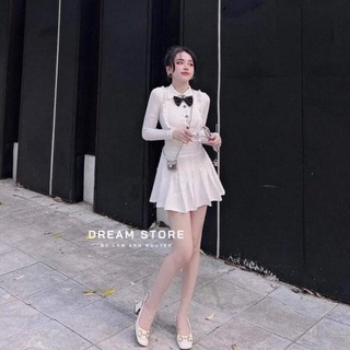 Set áo tiểu thư + váy xếp ly