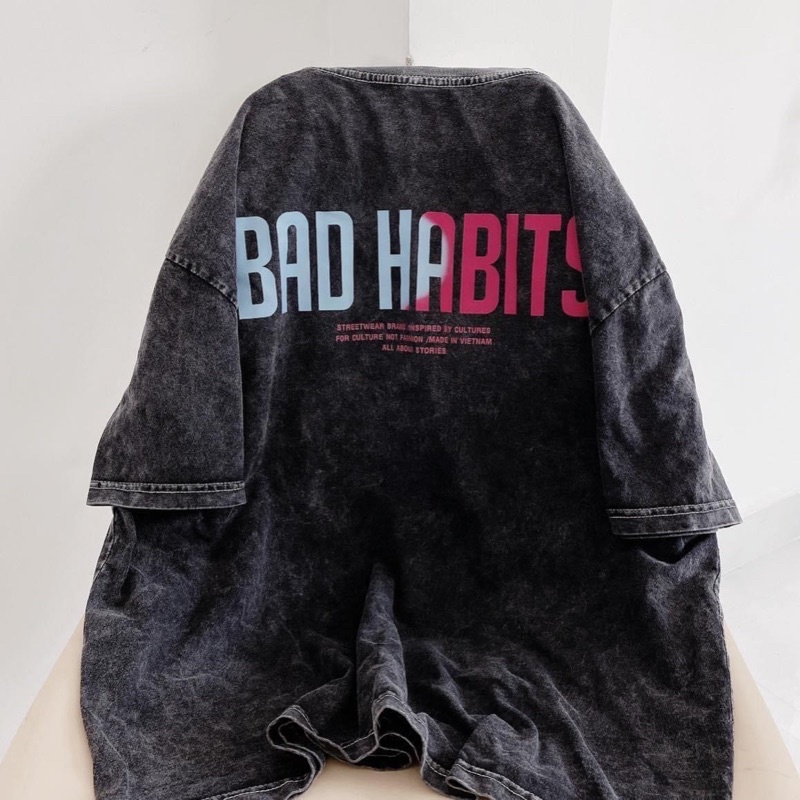 Áo Thun Tay Lỡ Unisex WASH Xám HABIT COLOR /Nam nữ unisex/FREESHIP 99K ❤️ Jaystoree