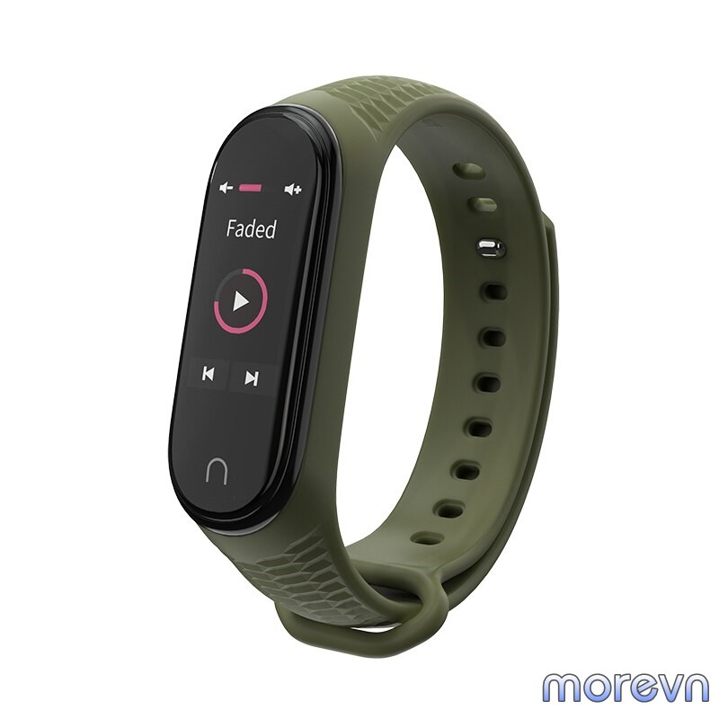 Dây đeo silicon thể thao vân sần Mi band 3, mi band 4 chính hãng Mijobs - dây đeo thay thế miband 3, miband 4 (Mijobs)