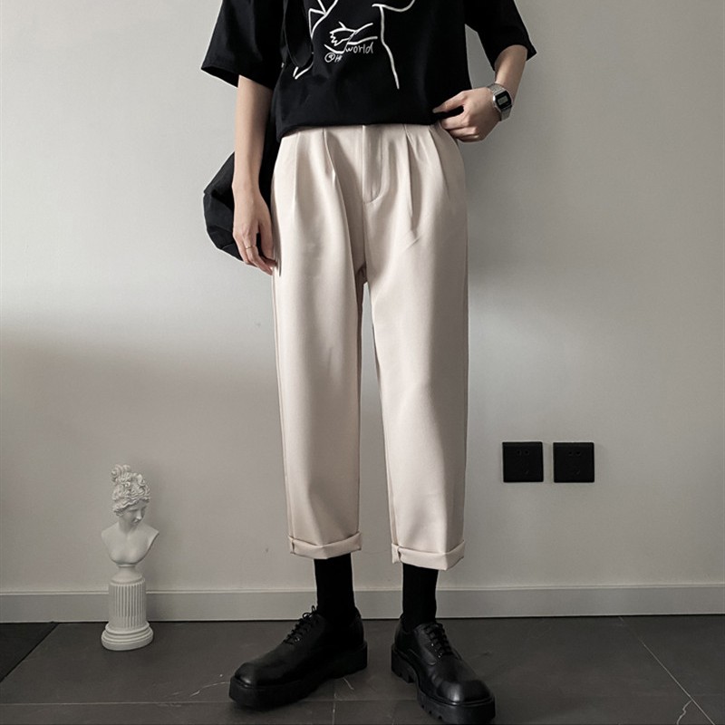 Quần Baggy Nam Kiểu Quần Tây Âu Chinos Trơn Kiểu Dáng Thanh Lịch MENFASHION1989 JOGGER NAM 9000066C2