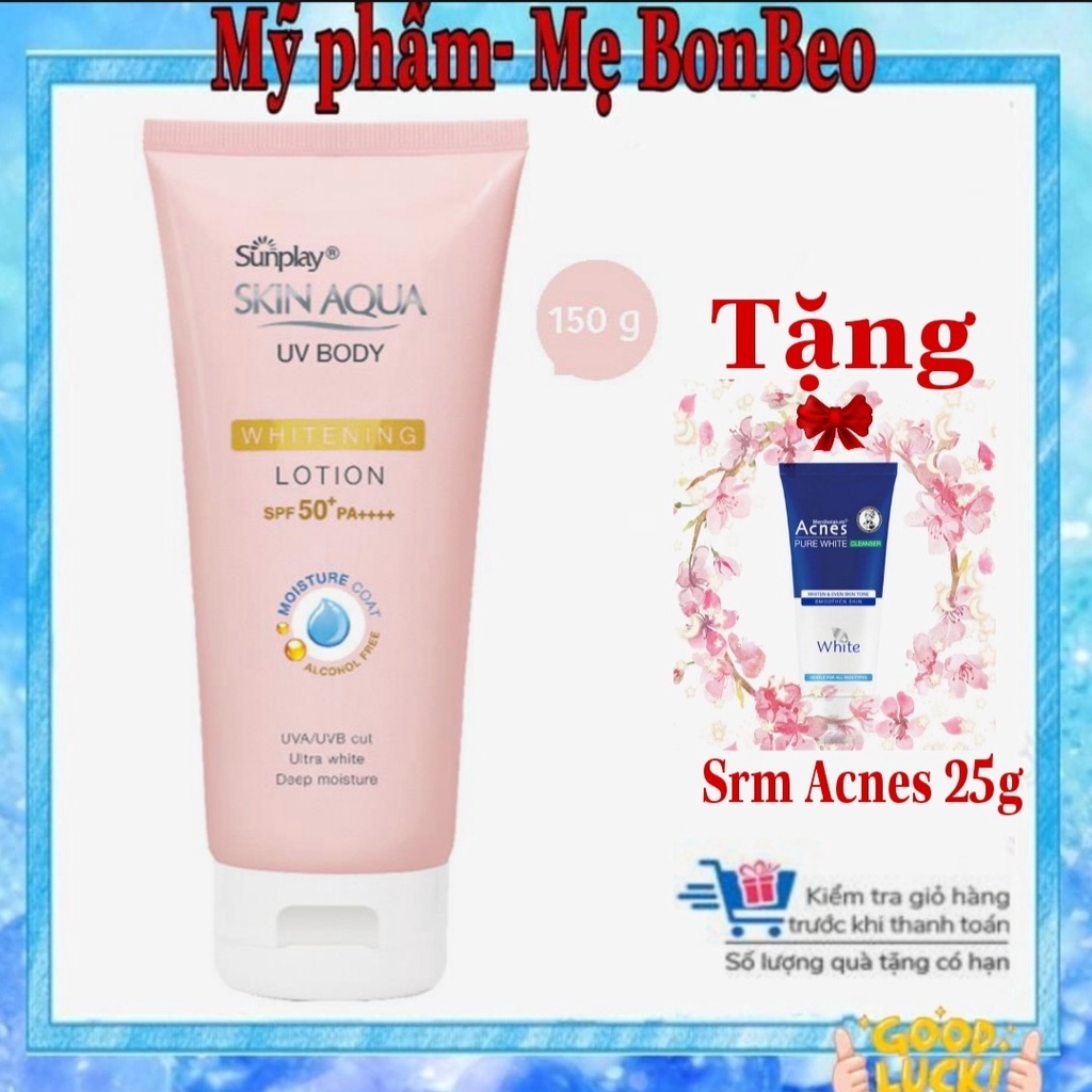 Kem chống nắng dưỡng thể trắng mịn Sunplay Skin Aqua UV Body SPF 50+ PA++++ (150g)