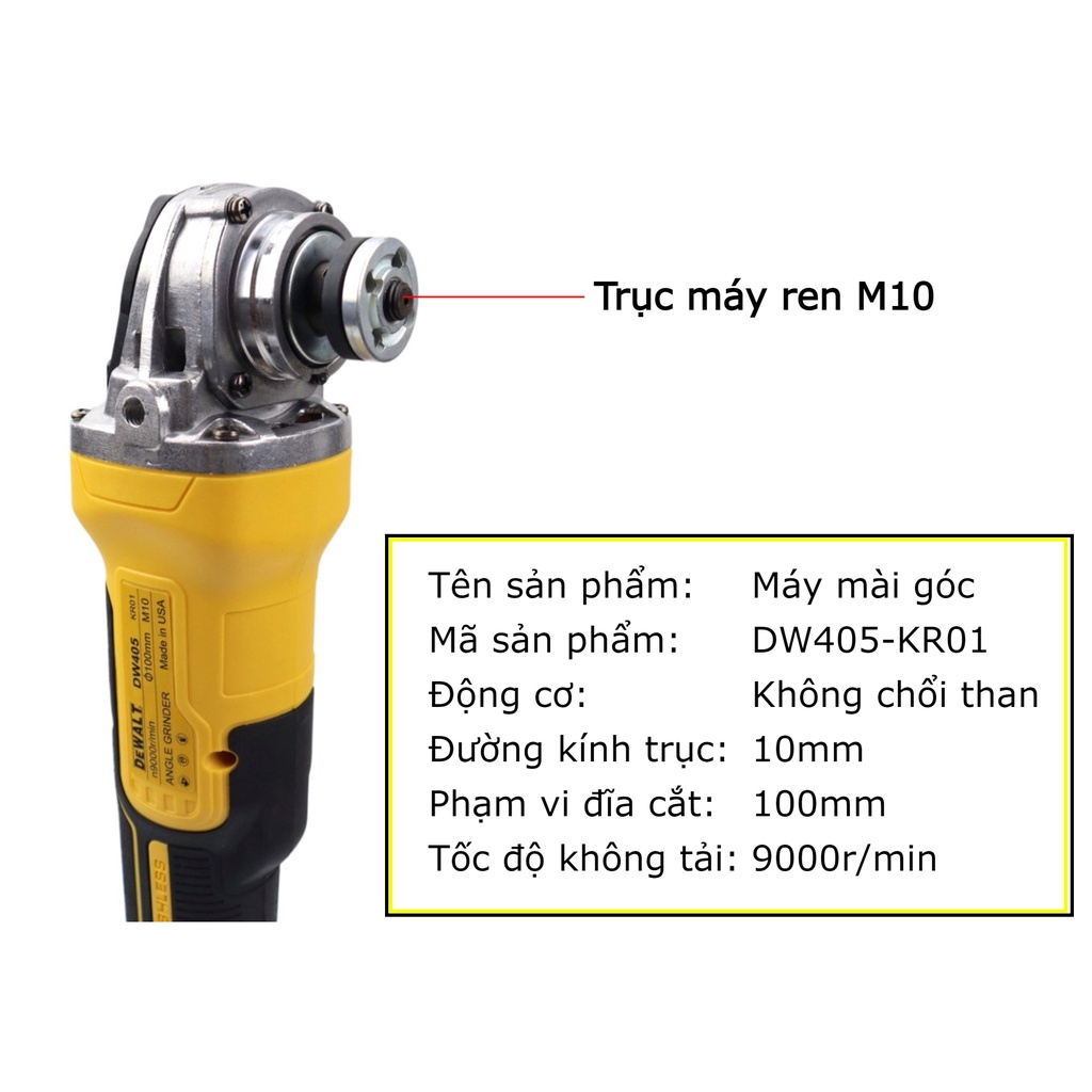 Máy mài, máy cắt pin Dewalt không chổi than