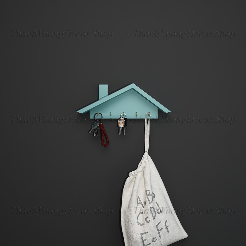 [TIỆN LỢI TREO ĐỒ] Kệ treo tường hình ngôi nhà nhỏ xinh xinh phù hợp cho phòng khách, ngủ+Tặng kèm phụ kiện lắp đặt