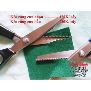 Kéo Cắt Vải Tạo Răng Cưa Bầu- Răng Cưa Nhọn ứng dụng dùng trong handmade, may mặc và đời sống