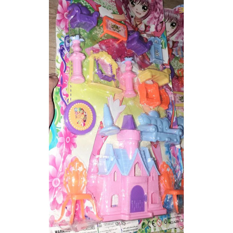 Sét Bộ đồ chơi mô hình lâu đài và nội thất bằng nhựa rất đẹp