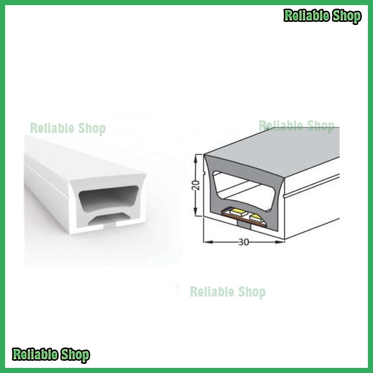 Silicon uốn cong- uốn dẻo  W30xH20mm / bo tròn/ thanh profile silicon sử dụng cho LED dây/ led strip