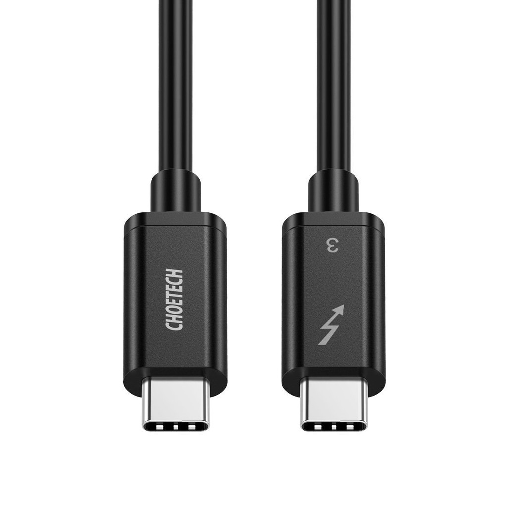 Dây Cáp Thunderbolt 3 TyepC To C 40Gbps 5K 60Hz 100W Dài 2 Mét CHOETECH A3006  - Chính Hãng