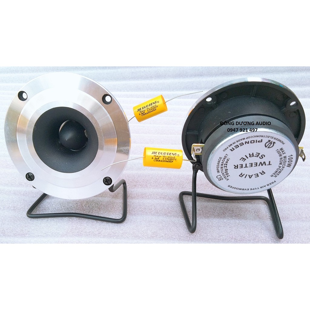 BỘ 2 CHIẾC LOA BỔ SUNG TREBLE CHO DÀN ÂM THANH + CHÂN ĐẾ + TỤ 2,2MF - LOA TRÉP RỜI