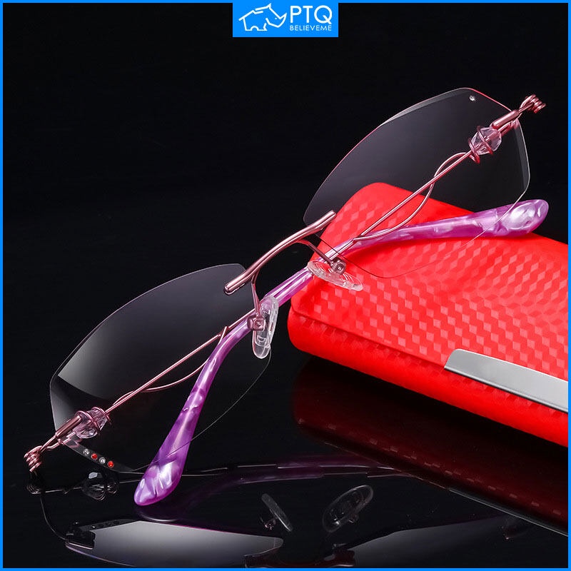 Kính Đọc Sách Không Gọng Chống Ánh Sáng Xanh Hai Công Dụng Cho Nữ