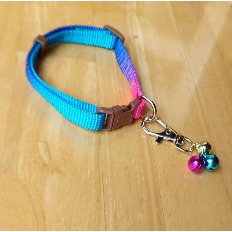 VÒNG CỔ CHO CHÓ MÈO KHÓA NHỰA GẮN 3 CHUÔNG LỤC LẠC KÈM MÓC KHOÁ SIZE NHỎ - LOVE PETS SHOP