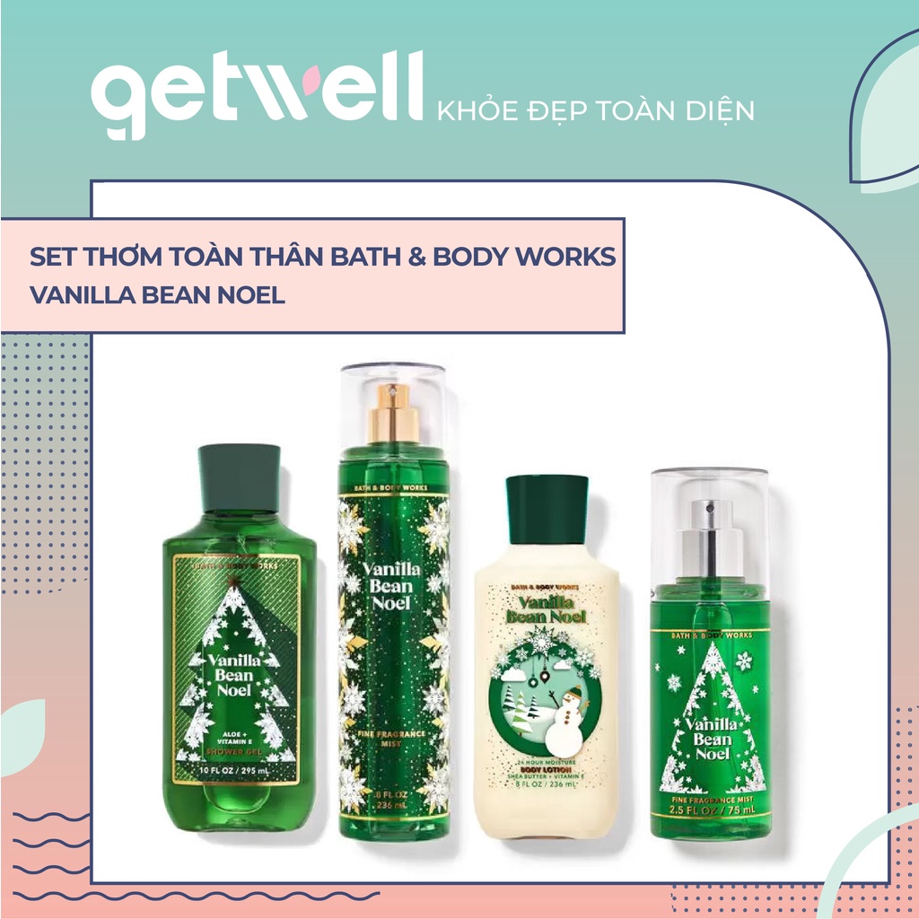 VANILLA BEAN NOEL | Xịt thơm toàn thân Bath &amp; Body Works Fine Fragrance Mist