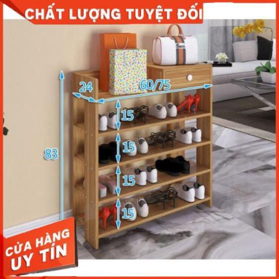 Tủ giày gỗ - Kệ giày 5 tầng,Kệ được thiết kế 5 tầng để giày dép và 1 ngăn kéo tủ đồ cá nhân