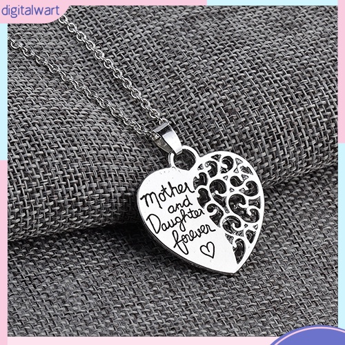 Dây chuyền mặt trái tim khắc chữ ý nghĩa tặng mẹ thời trang