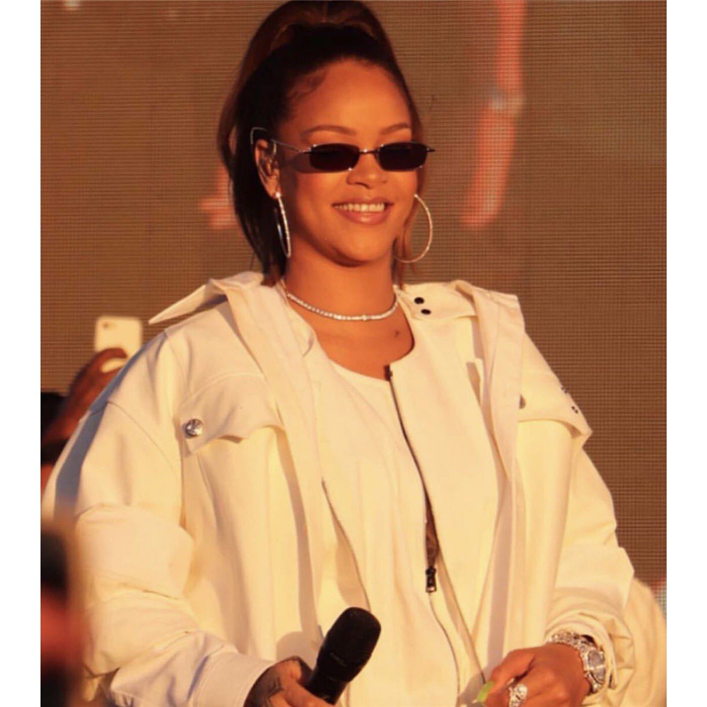 Kính râm hình ovan gọng kim loại chống tia uv400 dành cho nữ