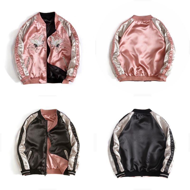 ÁO KHOÁC BOMBER 2 MẶT THÊU HẠC SUKAJAN JACKET