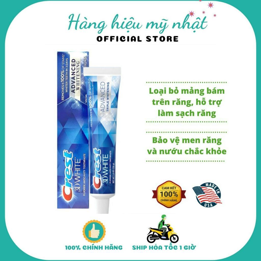 Kem Đánh Răng Crest 3D White Advanced Triple Whitening 147g