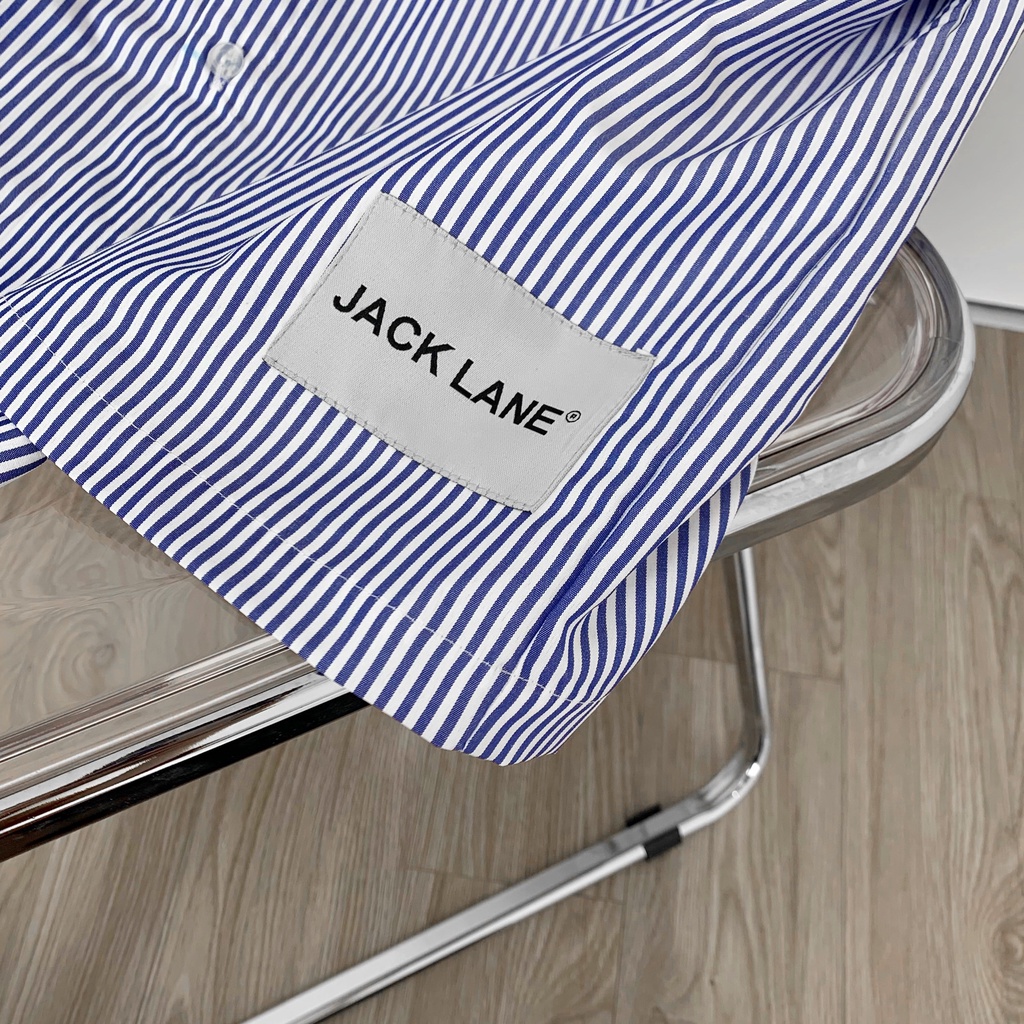 ÁO SƠMI CỘC TAY JACK LANE STRIPED, Áo sơ-mi kẻ sọc nam nữ form rộng, Local Brand JACK LANE