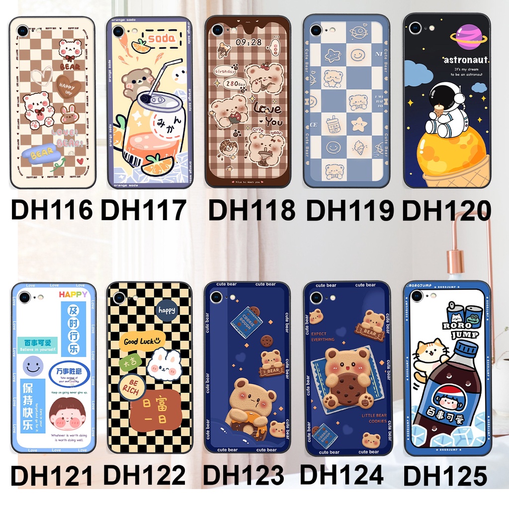 Ốp lưng iphone 7 / 8 in hình 3D GẤU cute be@r, soda, happy day cực hot ,thời thượng