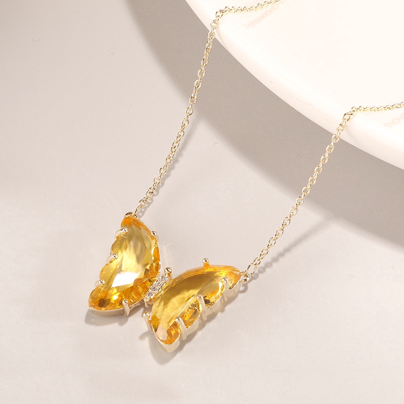 Dây Chuyền Mặt Bướm Đính Đá Pha Lê Phong Cách Hàn Quốc | BigBuy360 - bigbuy360.vn