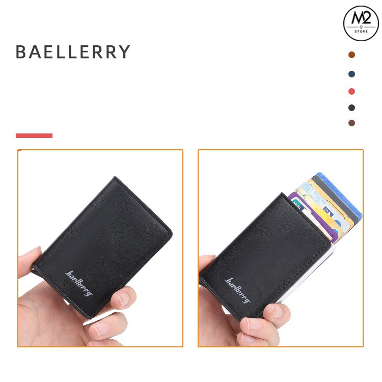 Bóp ví nam đứng Baellerry nhỏ gọn thông dụng cao cấp XIMO thời trang Hàn Quốc (VNA09)