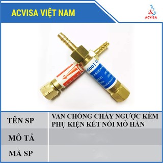 Van chống cháy ngược Oxy+ Nito mã 188 lắp vào mỏ hàn (Có kèm phụ kiện)