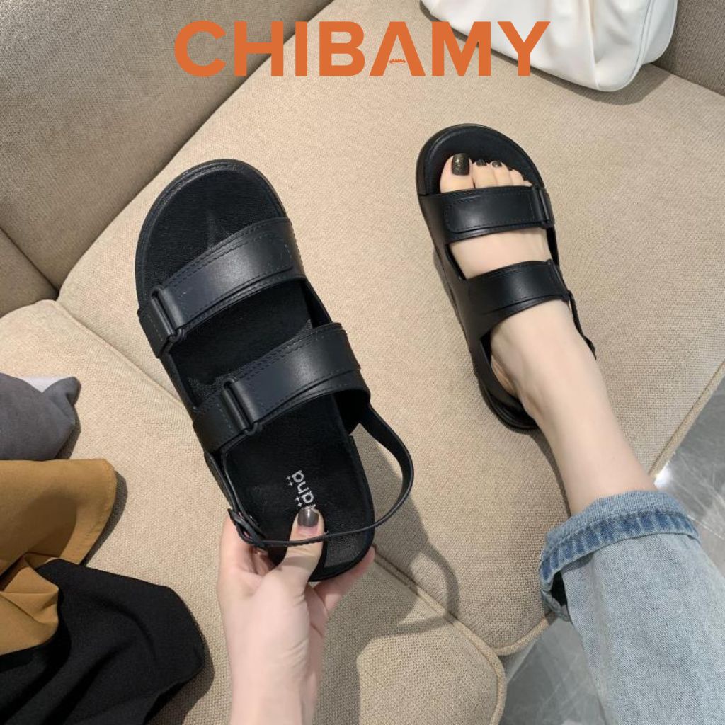 Dép Sandal nữ chất Nhựa dẻo đi biển nhiều màu CHIBAMY