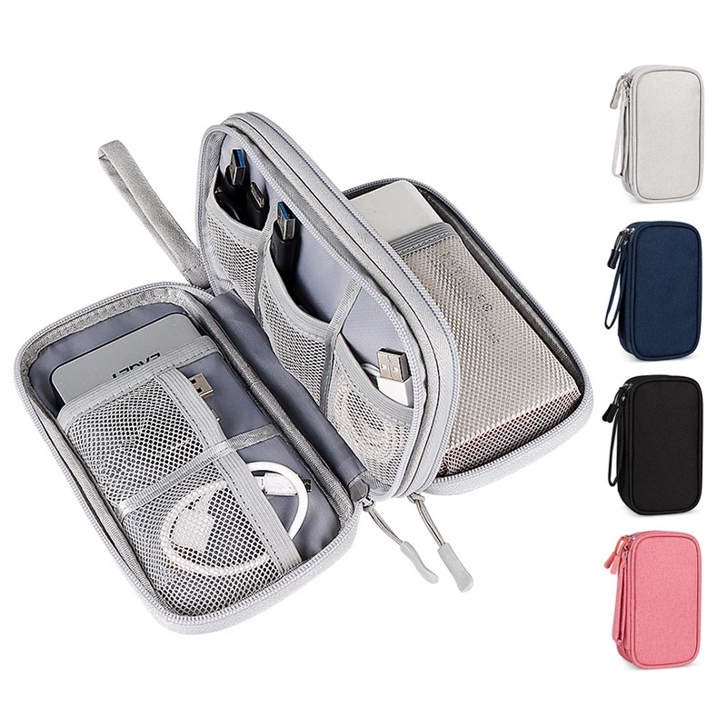 Túi Đựng Sạc Dự Phòng Dây Cáp USB Thiết Kế Nhỏ Gọn Tiện Dụng