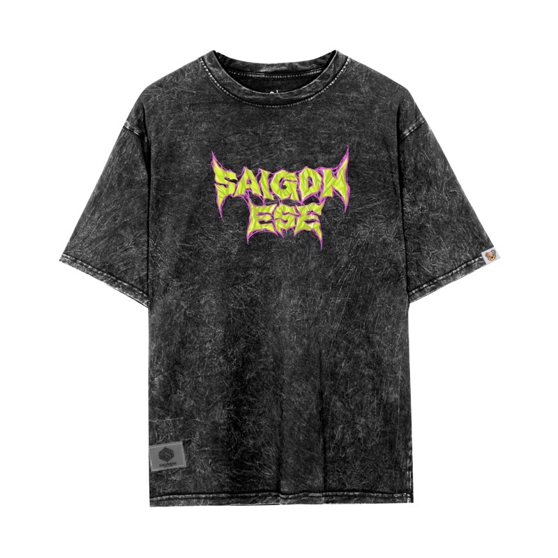 Áo Thun SGES Wash Saigonese Họa Tiết Cổ Tròn Nam Nữ Unisex Form Rộng