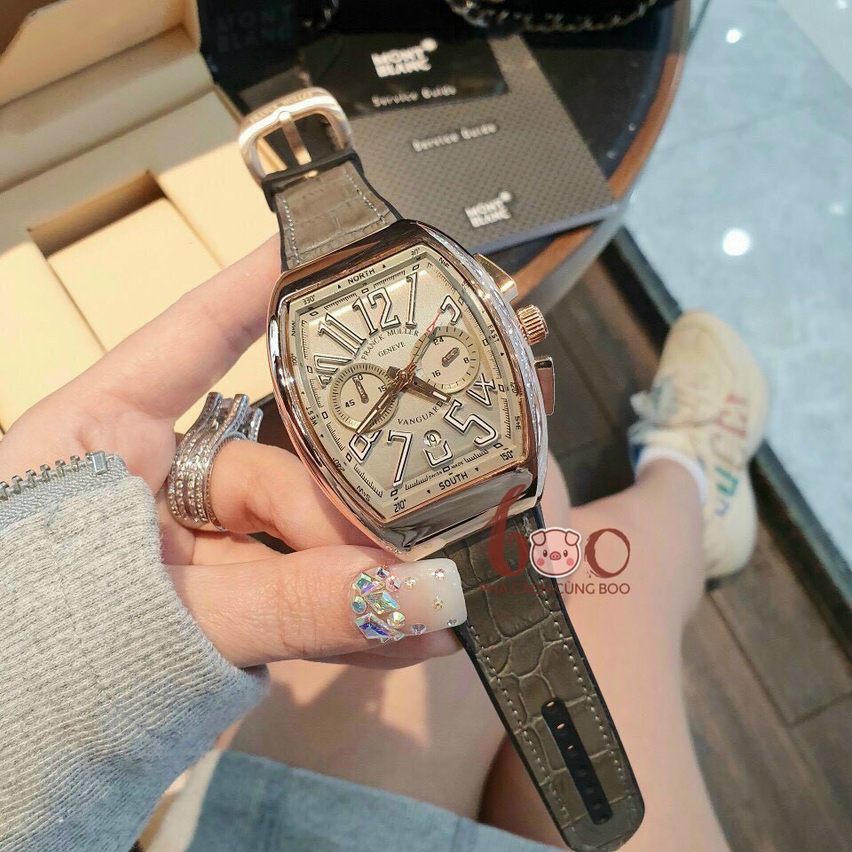 Đồng Hồ Nam Franck Muler Vanguard Dây Cao Su Bọc Da Cao Cấp Chạy Full Kim | BigBuy360 - bigbuy360.vn