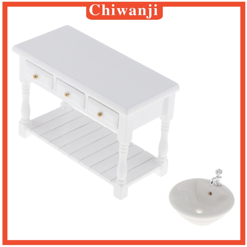 Mô Hình Bồn Rửa Chén Tỉ Lệ 1 / 12 Cho Nhà Búp Bê