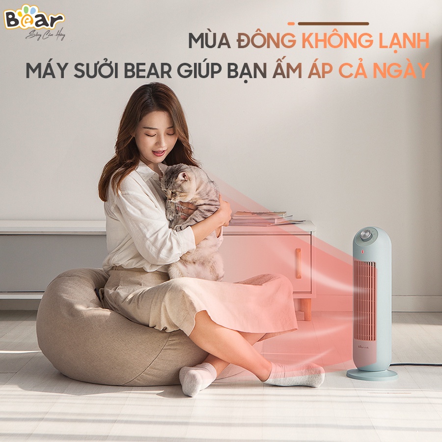 Quạt sưởi Bear DNQ-C20B1 - Tiết kiệm điện, không gây khô da - Bảo hành chính hãng 18TH