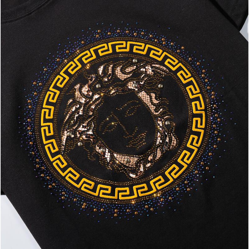 Áo Thun Tay Ngắn Vải Cotton Hiệu Versace Thời Trang