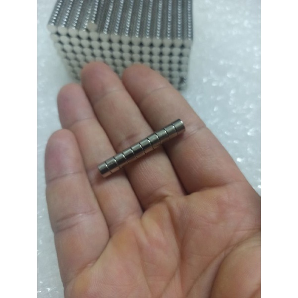 Combo 10 viên nam châm đất hiếm tròn phi 6mm loại siêu dính