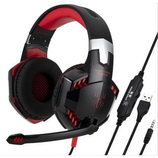 [1 Jack 3.5] Tai Nghe Chụp Tai Học Tiếng Anh, Chơi Game Có Mic - Âm Thanh Trong Dùng Được Cho Điện Thoại (Mầu Đỏ Đen)
