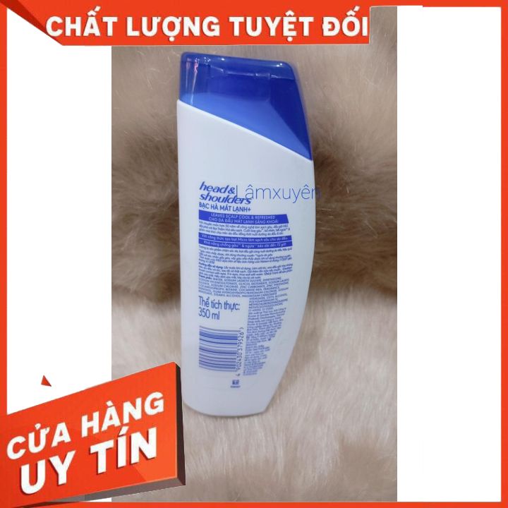 Dầu gội sạch gàu bạc hà mát lạnh Head and Shoulders Cool Menthol 350ml[Chuyên Dụng] làm sạch tóc, da đầu, dưỡng tóc khỏe
