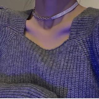 Vòng cổ choker bạc cực cá tính