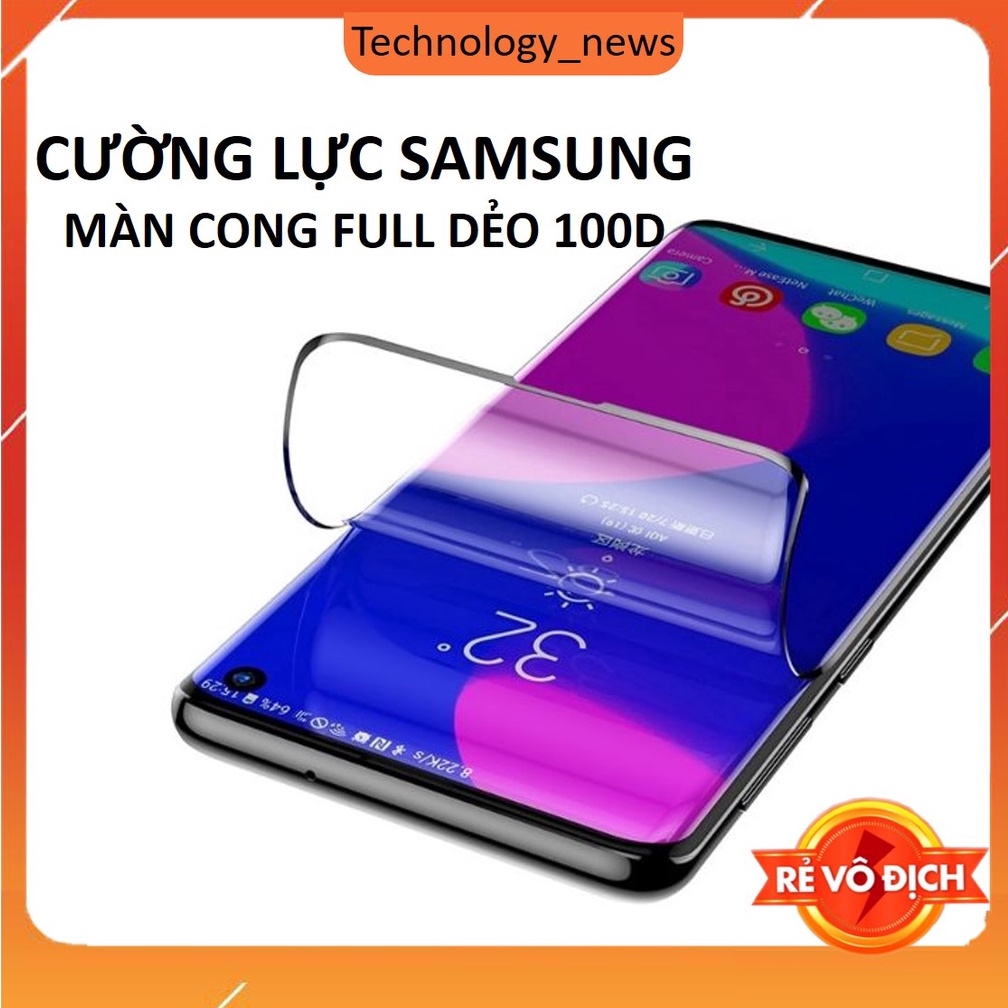 Cường lực Samsung Full màn Siêu dẻo Note 8/9/10/20, S8/S9/S10/S20/S21/S9+/S8+/S10+/S20+/S21+/plus/Ultra, miếng dán 100D