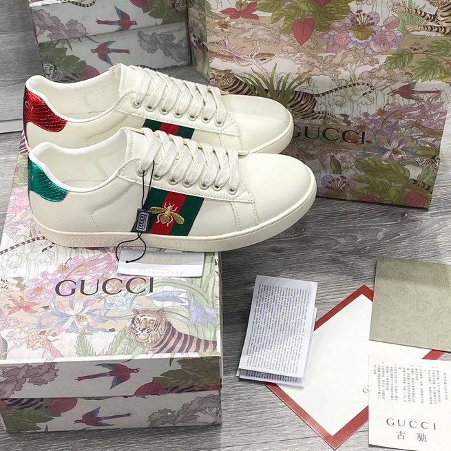 Giày thể thao GUCCI Ong, giày gucci 3 vạch mới full size 36-43 full phụ kiện/MS Sneaker