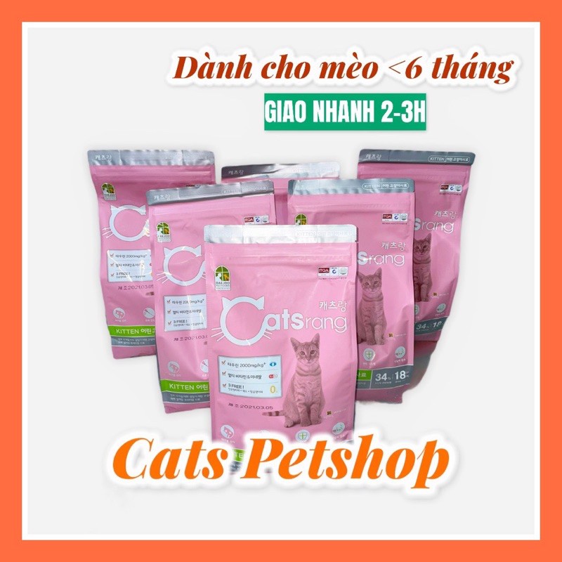 Hạt thức ăn cho mèo Catsrang Kitten (1,5kg) [GIẢM SỐC] phù hợp cho mèo con