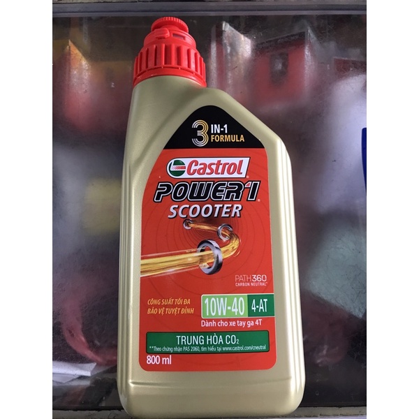 Dầu nhớt xe tay ga Castrol Power1 Scooter 800ML