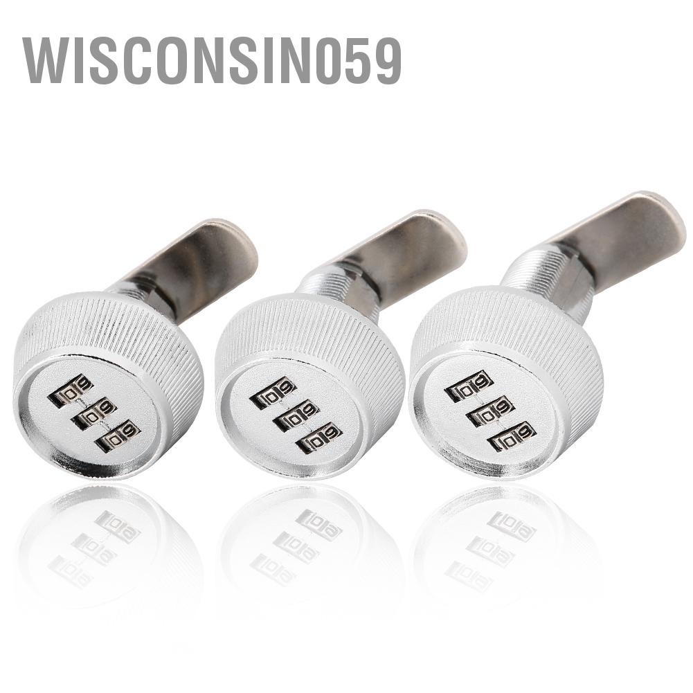 Wisconsin059 105 Zinc Alloy Mechanical 3 Digit Code Combination Cam Coded Lock Password Cabinetlock