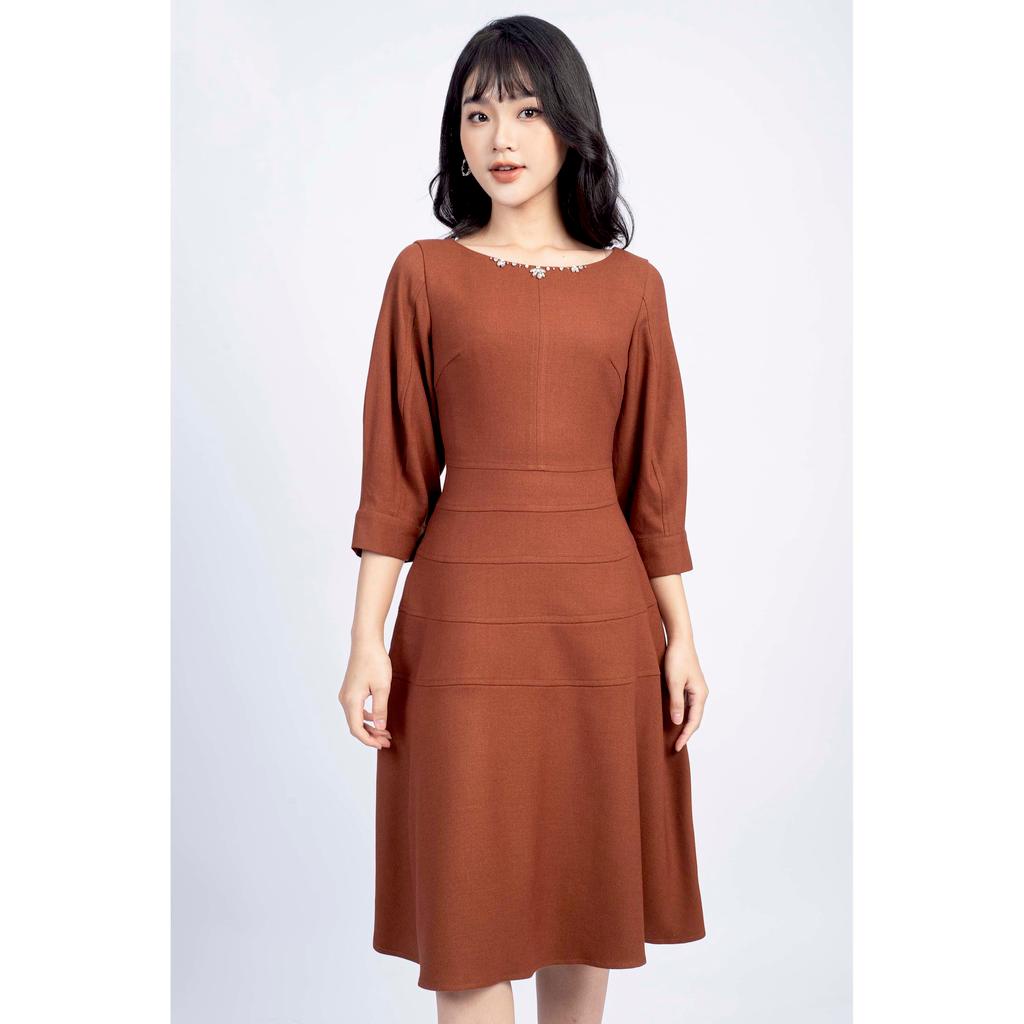 Đầm dáng xòe, cổ tròn MMOutfit M-DA060621273