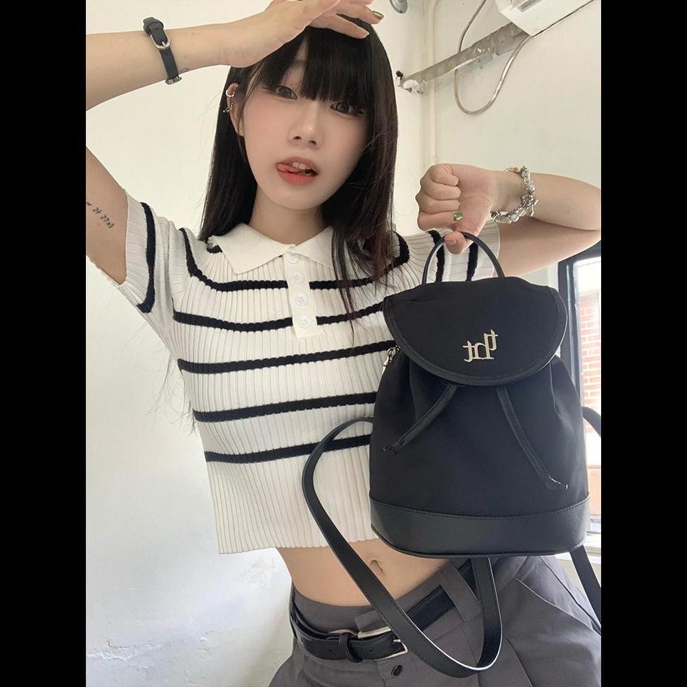 Túi Đeo Chéo Vải Canvas Thời Trang Phong Cách Hàn Quốc Cá Tính