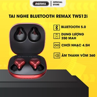 Tai nghe bluetooth chống ồn Remax TWS 12, chất âm chân thực, sống động, chống nước phù hợp với thể thao, du lịch
